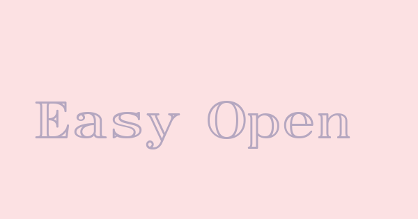 Easy Open Face font thumbnail